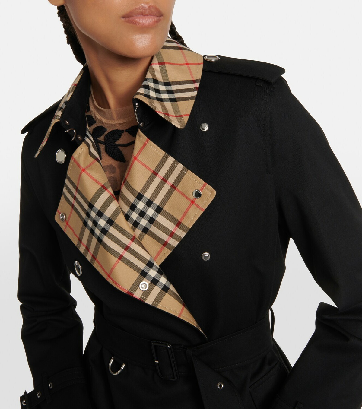 cotton gabardine trench burberry women's quilted button trench jacket