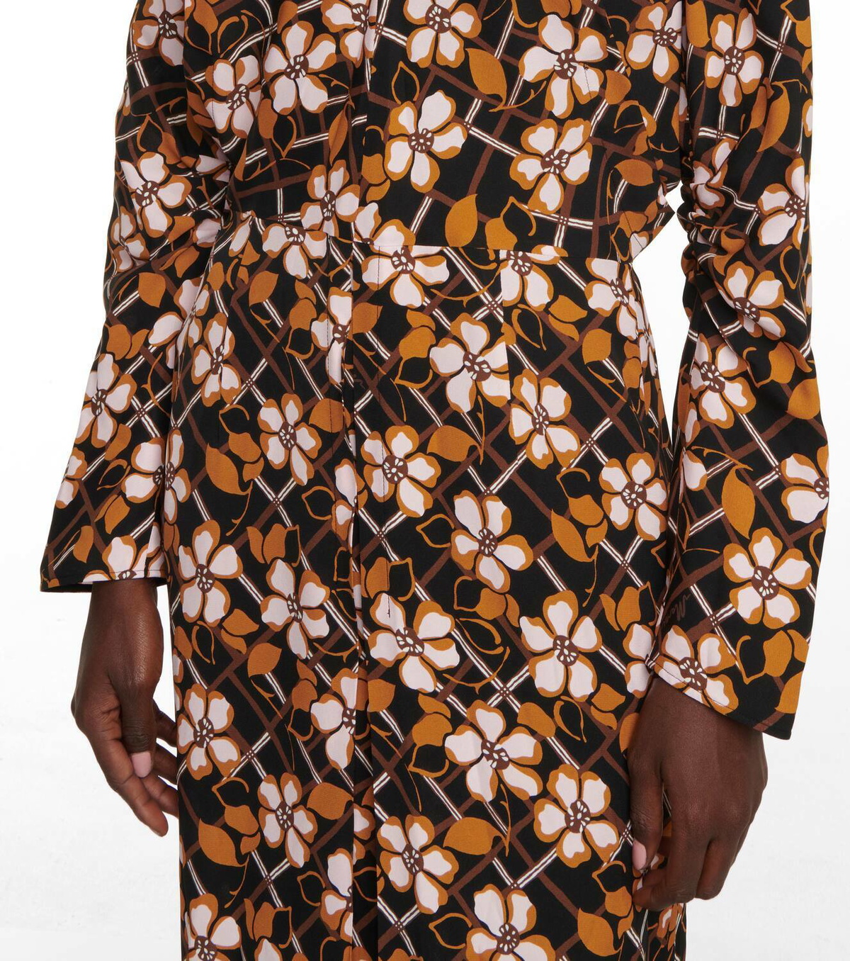 Marni Floral-printed pleated midi dress