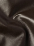 Bottega Veneta - Leather Hooded Jacket - Brown