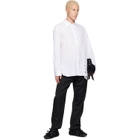 Simone Rocha White Lace Up Hem Easy Shirt