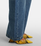 The Attico Mid-rise barrel-leg jeans