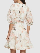 ZIMMERMANN - Pleated Puff Sleeve Mini Dress