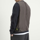 Stone Island Men's Cotton Nylon Micro Ripstop Utility Vest in Charcoal