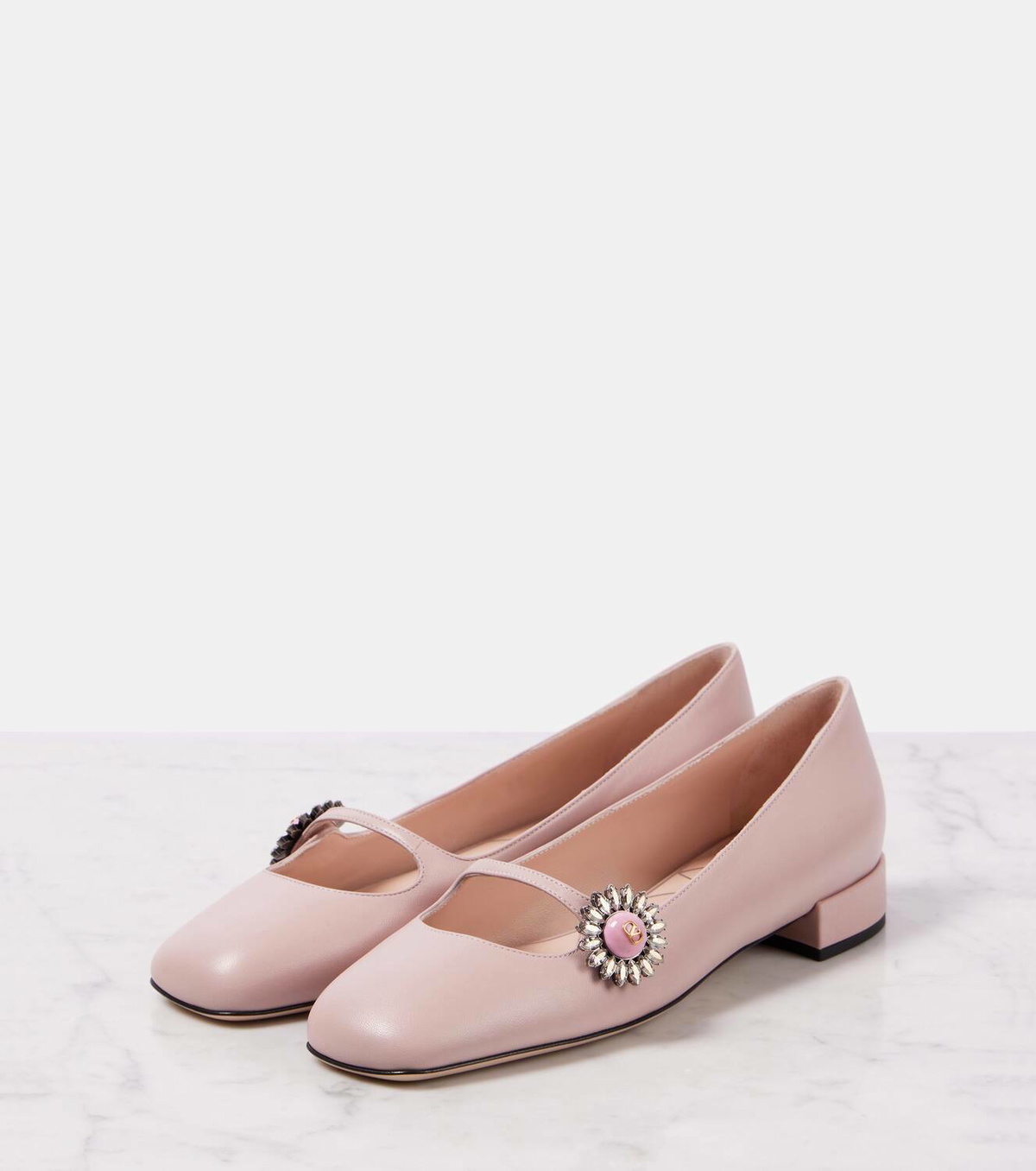【関税&送料込み】Valentino Garavani Mary-Jane Preshoes Le Valentino Garavani Preshoes leather Mary Jane flats