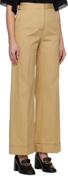 See by Chloé Brown Wide Cuffed Trousers