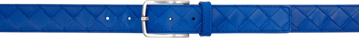 Photo: Bottega Veneta Blue Intrecciato Belt