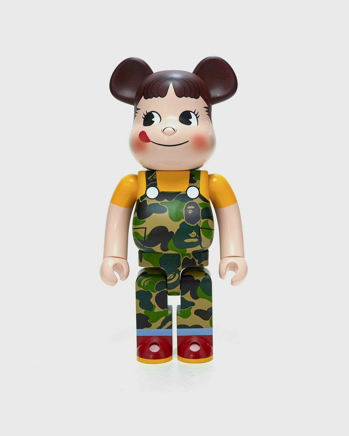 Medicom Bearbrick 1000% Bape X Peko Chan Green Multi Toys