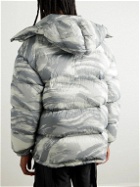 Moncler Genius - 4 Moncler HYKE Galenstock Printed Quilted Shell Hoded Down Jacket - Gray