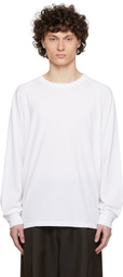 YLÈVE White Supima Cotton Cupra Long Sleeve T-shirt