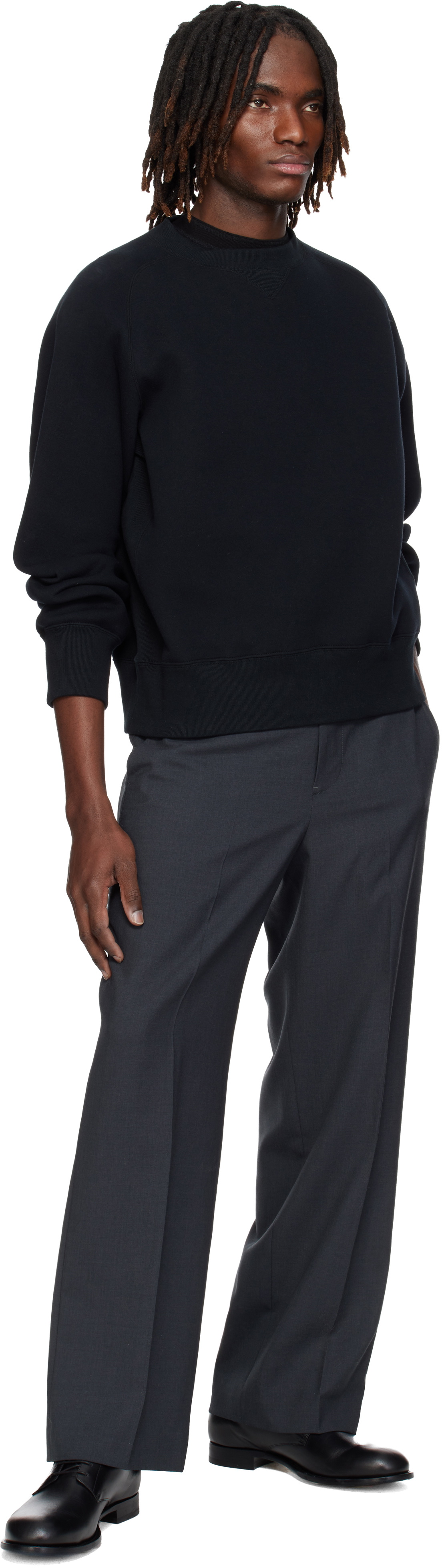 sacai Black Sponge Pullover Sweatshirt
