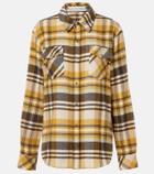God's True Cashmere Abundance Tartan cashmere shirt with tiger's eye
