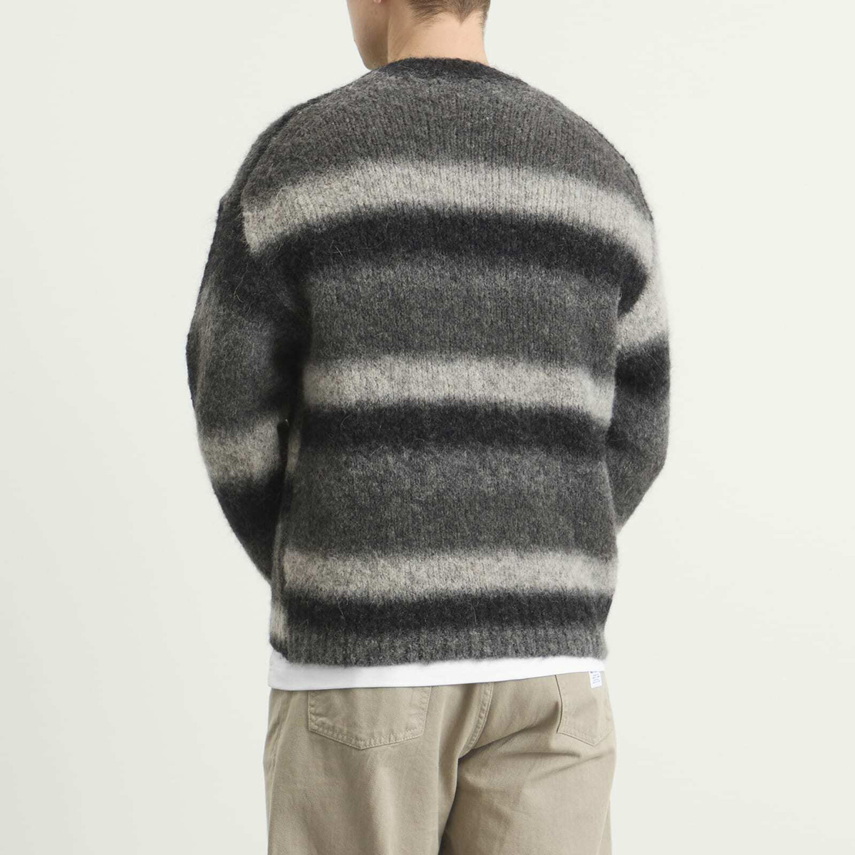 Norse Projects Men's Jonas Gradient Alpaca Sweater in Charcoal Melange