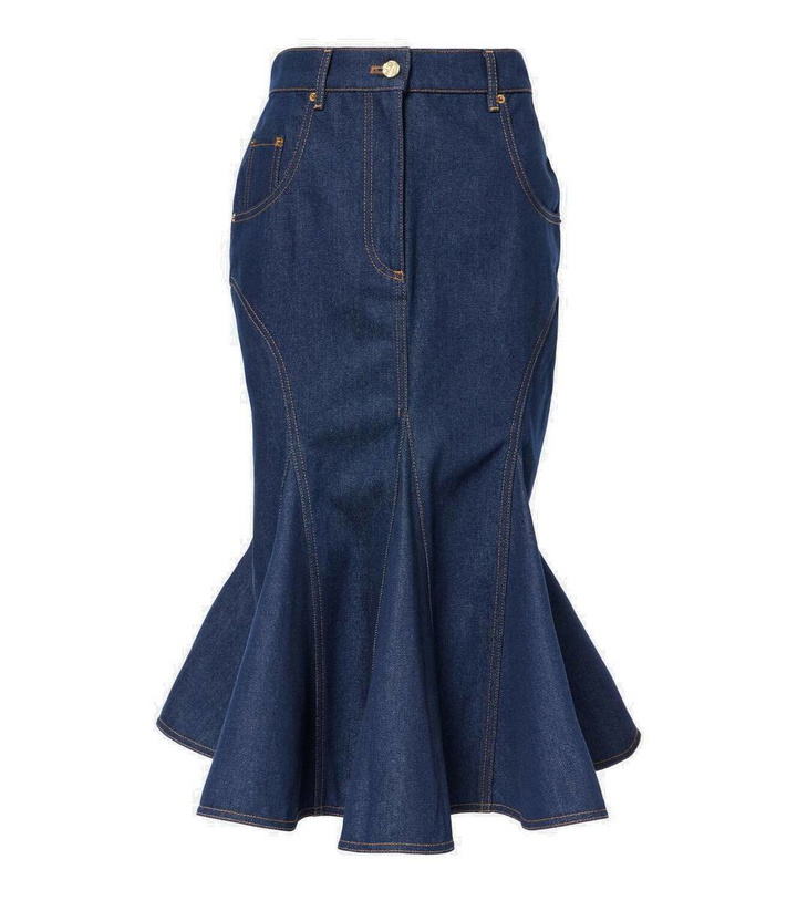 Photo: Nina Ricci Denim midi skirt