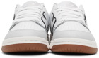 New Balance White & Grey BB480 Sneakers