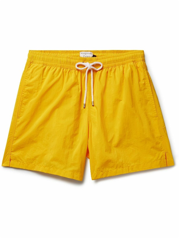 Photo: Kingsman - Drake's Slim-Fit Mid-Length Swim Shorts - Yellow