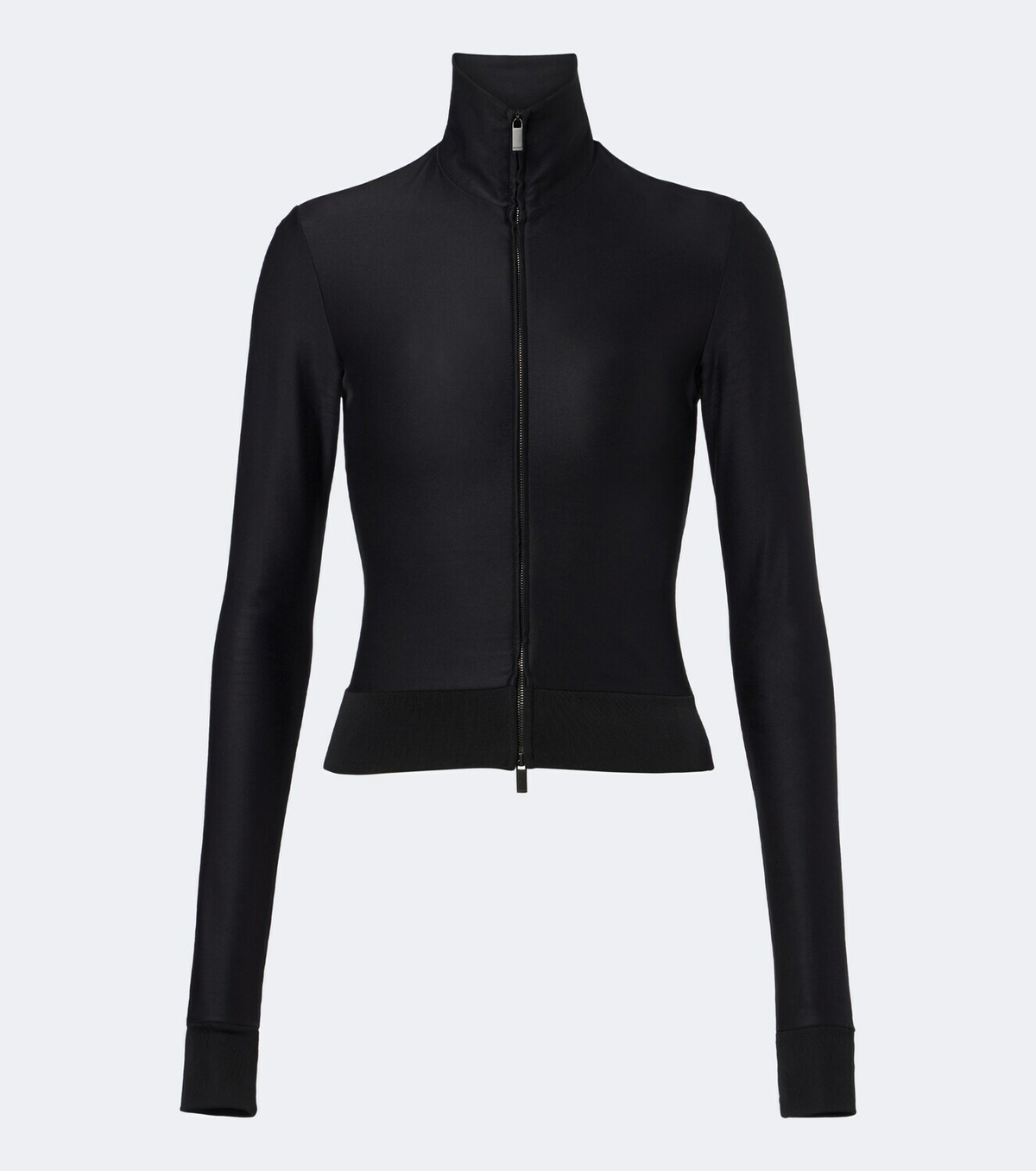 Gucci Silk-blend zip-up top