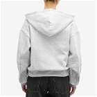 House Of Sunny Women's Odyssey Cropped Zip Hoodie in Thunder Grey
