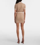 Alessandra Rich Cable-knit cotton miniskirt