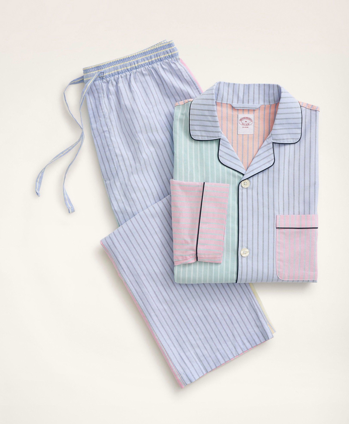 Brooks Brothers Men's Cotton Fun Stripe Pajamas Brooks Brothers