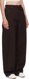 WILLY CHAVARRIA Brown Tapered Bad Girl Jeans