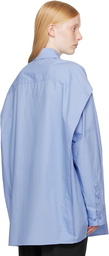 032c Blue 'Please Steam' Oversized Shirt