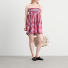 Damson Madder Women's Lilo Mini Dress in Blue/Red