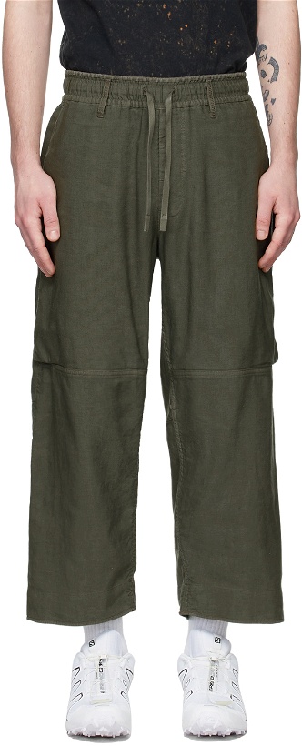 Photo: Stone Island Shadow Project Green Workwear Chapter 1 Trousers