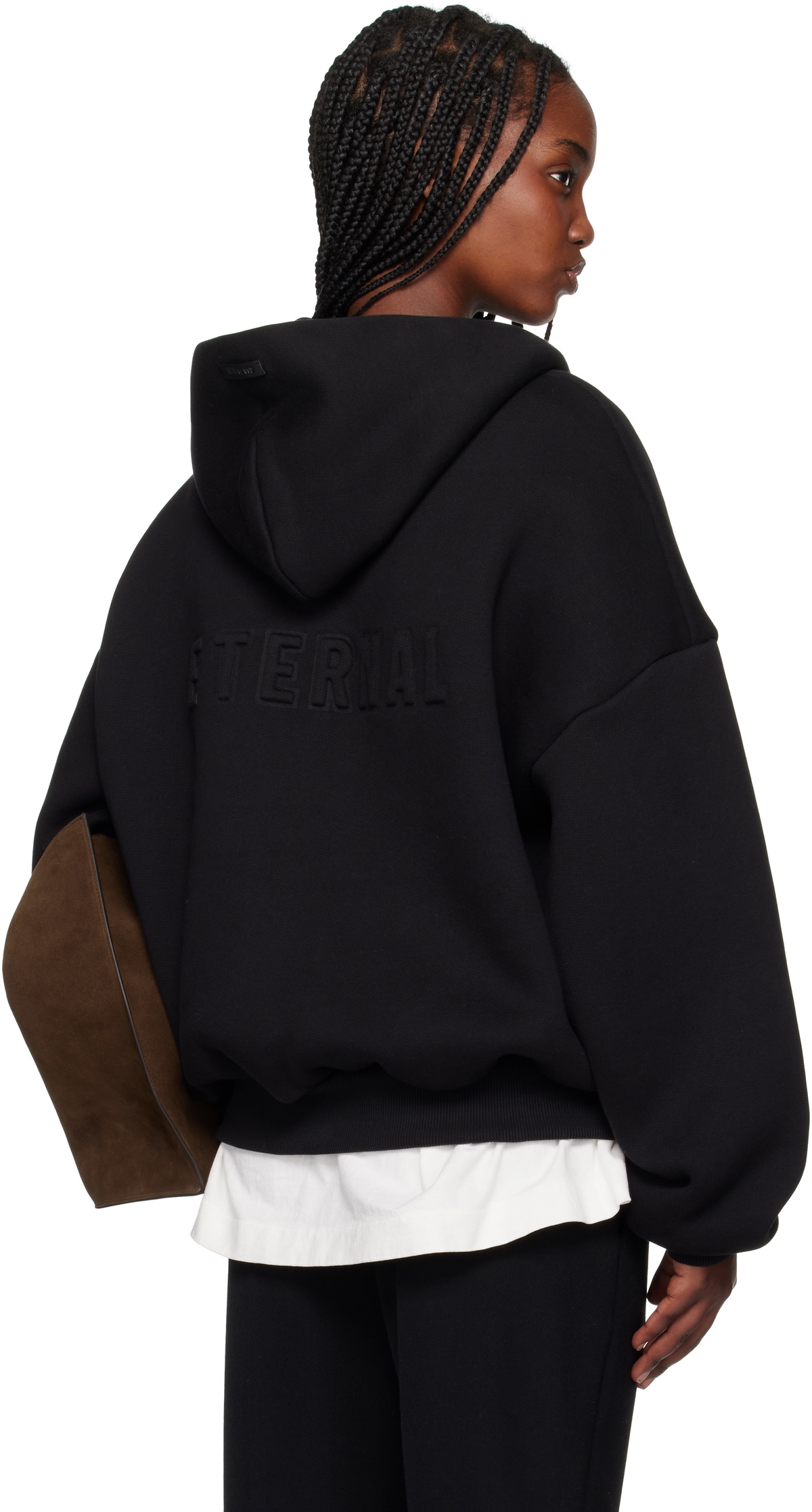Fear of God Black Eternal Fleece Full Zip Hoodie