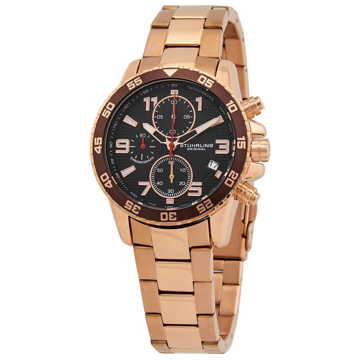 Photo: Stuhrling Original Monaco Black Dial Mens Watch M15794