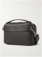 Valentino - Valentino Garavani Logo-Embellished Full-Grain Leather Messenger Bag