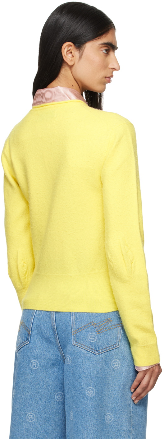 Martine Rose Yellow Pilling Cardigan