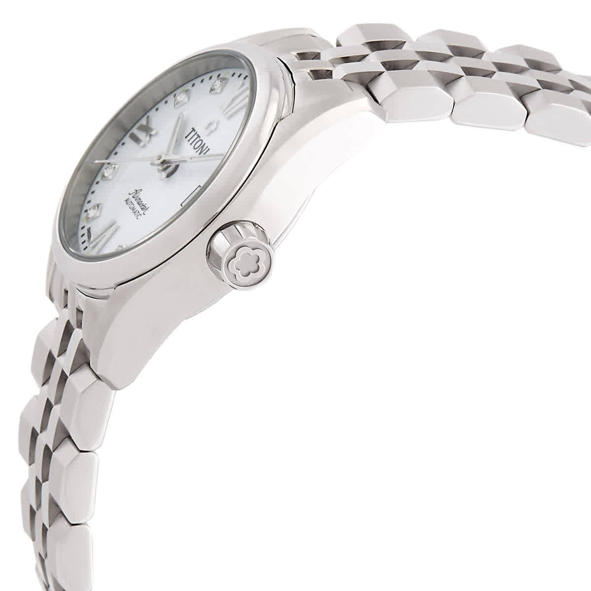 Titoni Airmaster Automatic White Dial Ladies Watch 23909 S-063