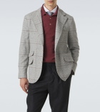Brunello Cucinelli Checked silk, wool, and cashmere blazer