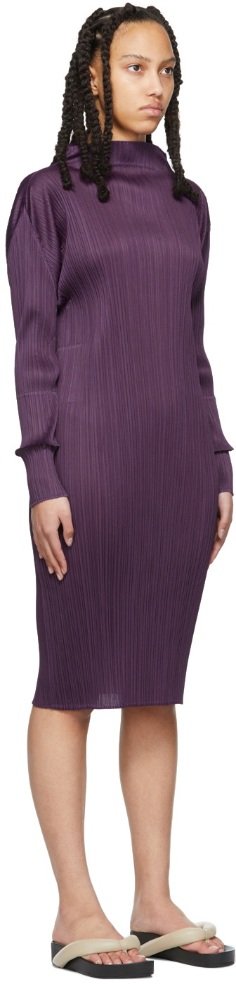 Pleats Please Issey Miyake Purple Monthly Colors February Dress