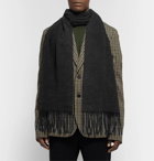 Acne Studios - Canada Skinny Fringed Mélange Wool Scarf - Charcoal