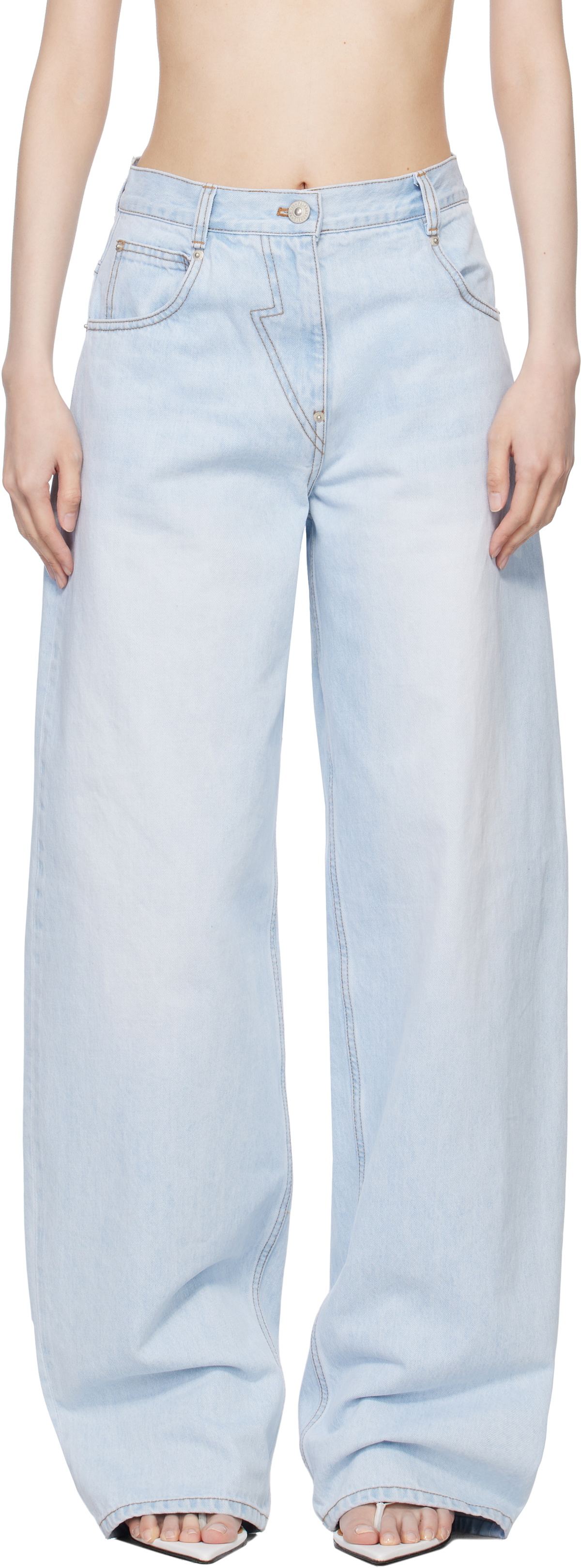 Pushbutton Blue Zero Straight Jeans