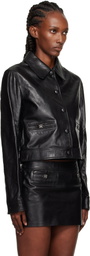 AMIRI Black MA Leather Jacket