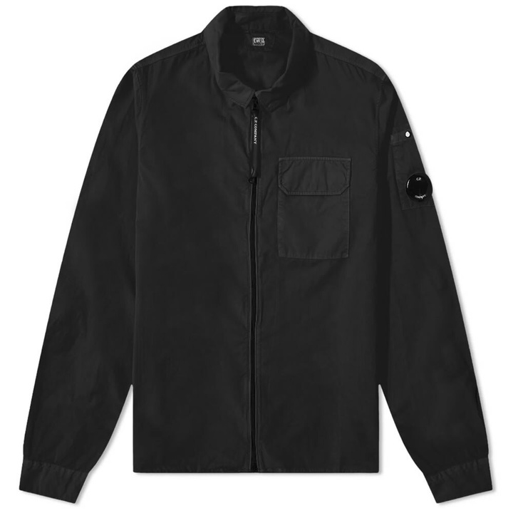 Photo: C.P. Company Men's Arm Lens Zip Overshirt in Black