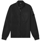 C.P. Company Men's Arm Lens Zip Overshirt in Black