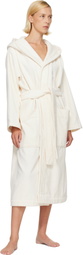 Tekla Off-White Terry Hooded Bathrobe