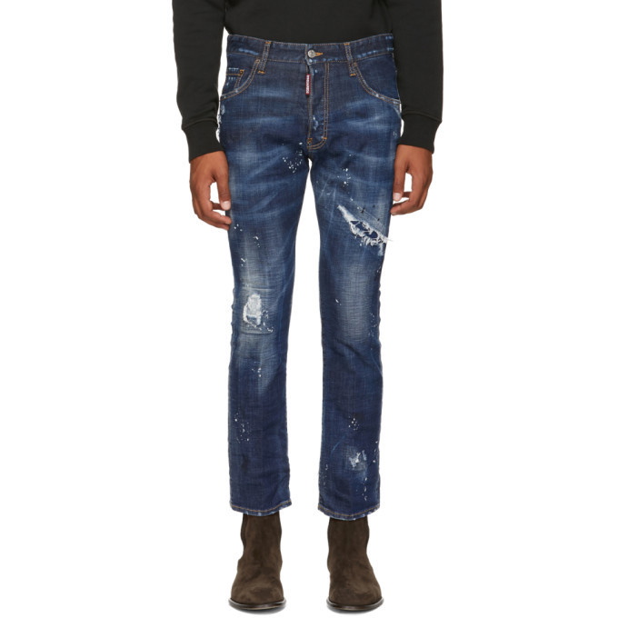 Photo: Dsquared2 Blue Cropped Flare Jeans