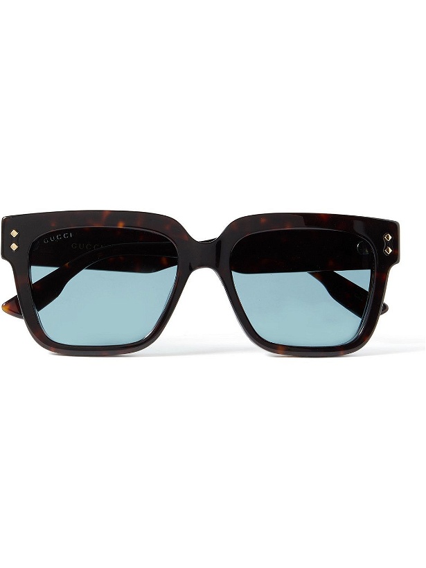 Photo: Gucci Eyewear - Square-Frame Tortoiseshell Acetate Sunglasses