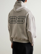 FEAR OF GOD ESSENTIALS - 90s Logo-Print Cotton-Jersey Hoodie - Gray