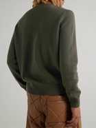 Loewe - Anagram Embroidered Wool Sweater - Green