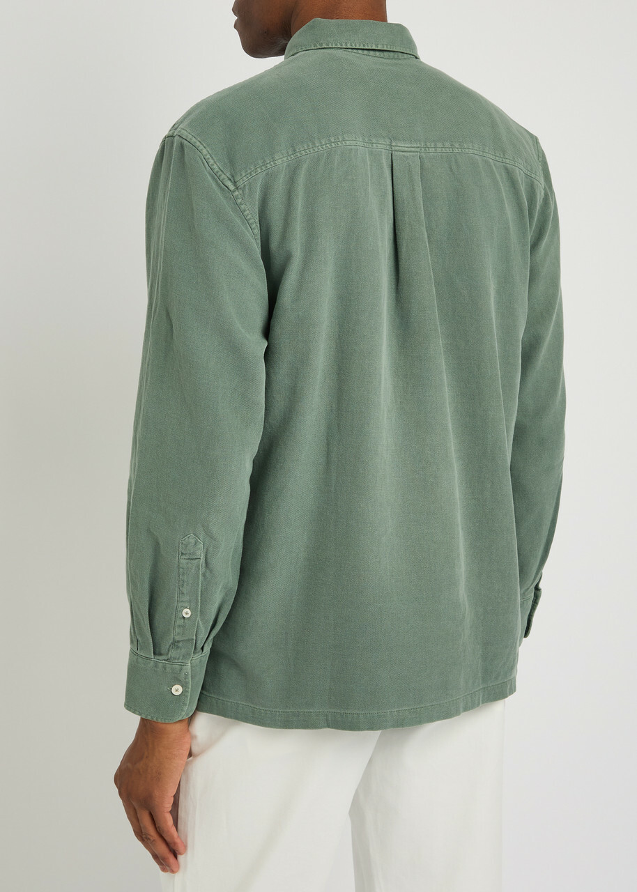 Officine Générale Jordy Cotton-twill Shirt Light Green