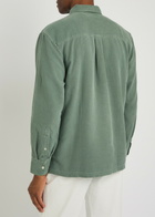 Officine Générale Jordy Cotton-twill Shirt Light Green