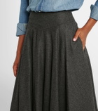 Ralph Lauren Collection Jennine wool flannel midi skirt