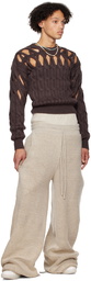 Isa Boulder SSENSE Exclusive Brown Basket Sweater