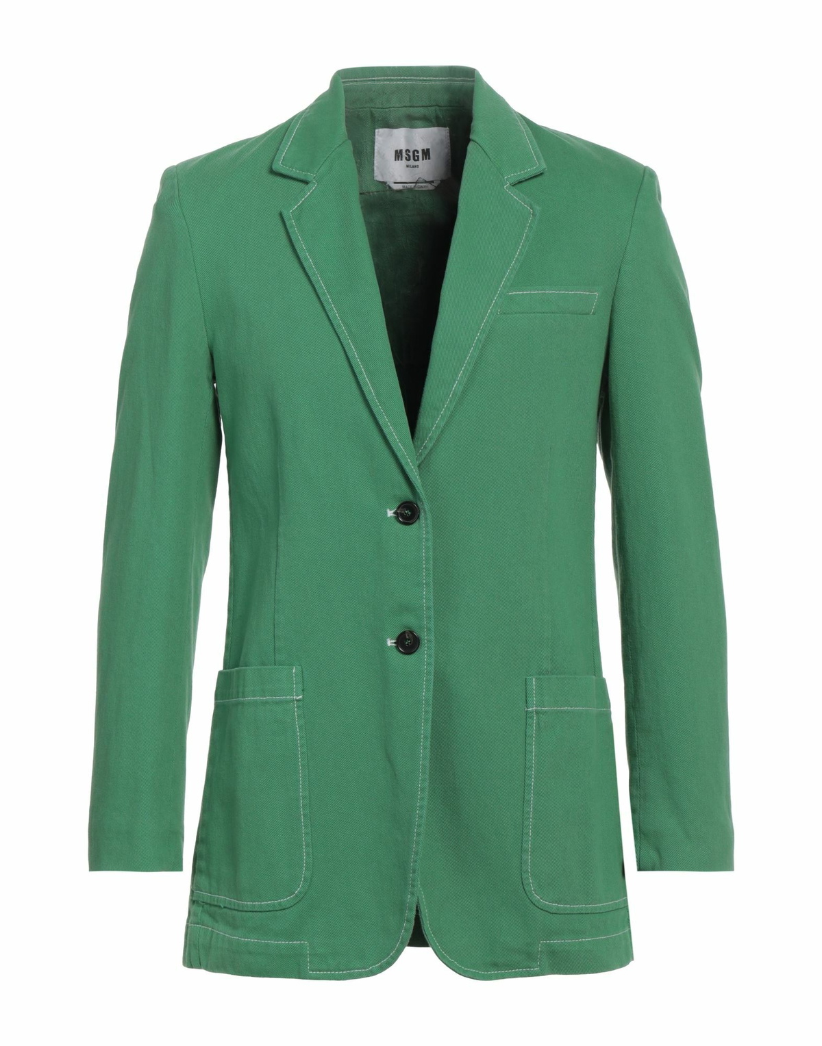 Msgm Womens Blazer in Green