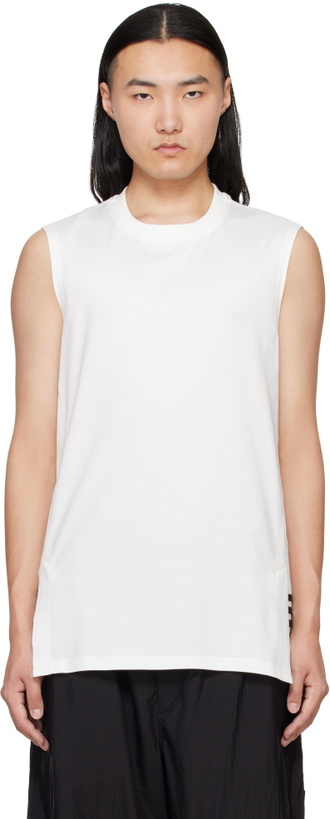 Photo: Y-3 White 3-Stripes Tank Top